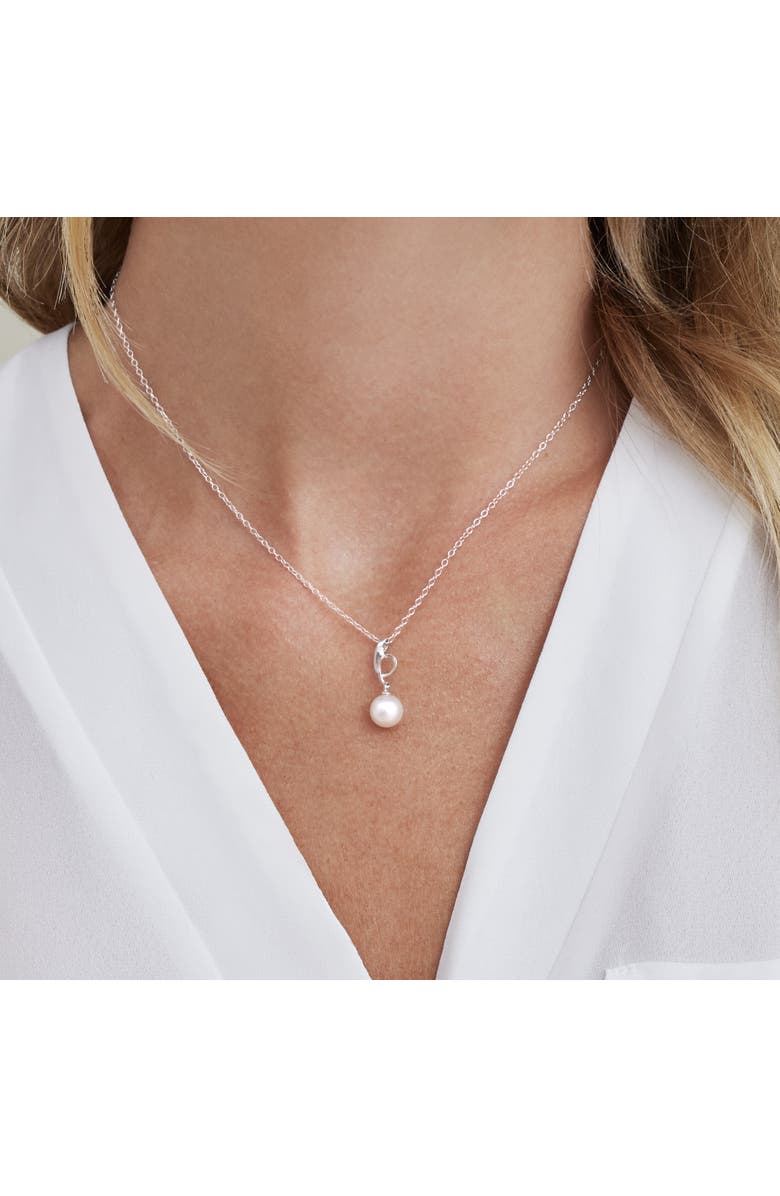 The Pearl Source Akoya Pearl & Diamond Symphony Pendant, Alternate, color, White Gold