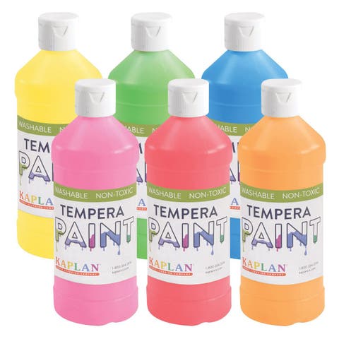 Kaplan Fluorescent Tempera Paint - Set of 6
