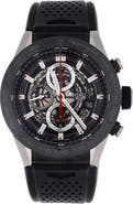Pre-Owned Tag Heuer Carrera Calibre Heuer 01 Skeleton Chronograph Automatic Watch Stainless Steel with PVD and Rubber 45