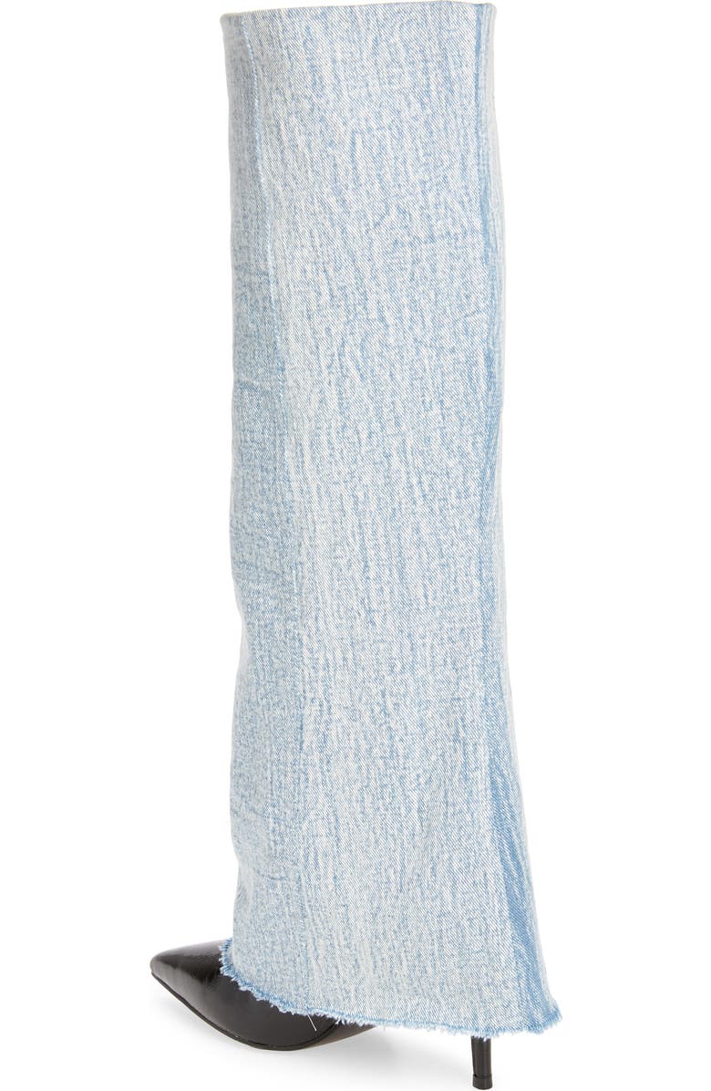 AZALEA WANG Appealing Pointed Toe Denim Pump, Alternate, color,