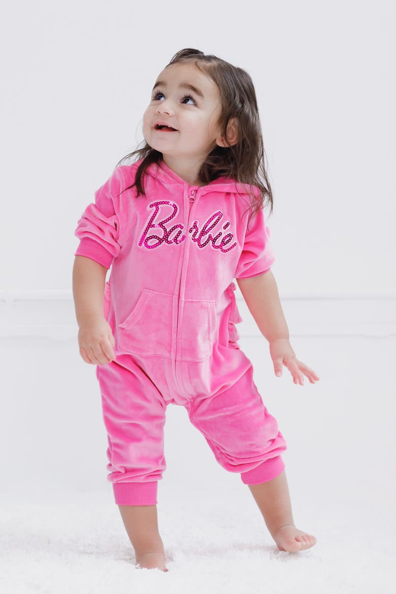 Velour Hoodie and Pants Set and Coverall, Alternate, color, Sweet Pink