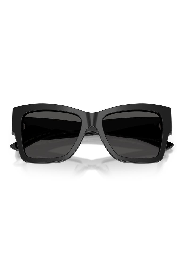 55mm Square Sunglasses, Alternate, color, BLACK / DARK GREY