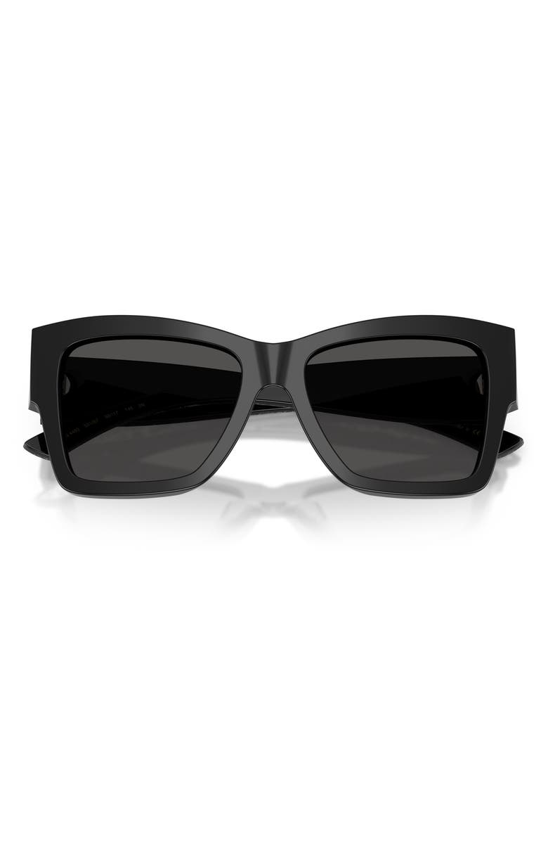 Dolce&Gabbana 55mm Square Sunglasses, Alternate, color, Black / Dark Grey