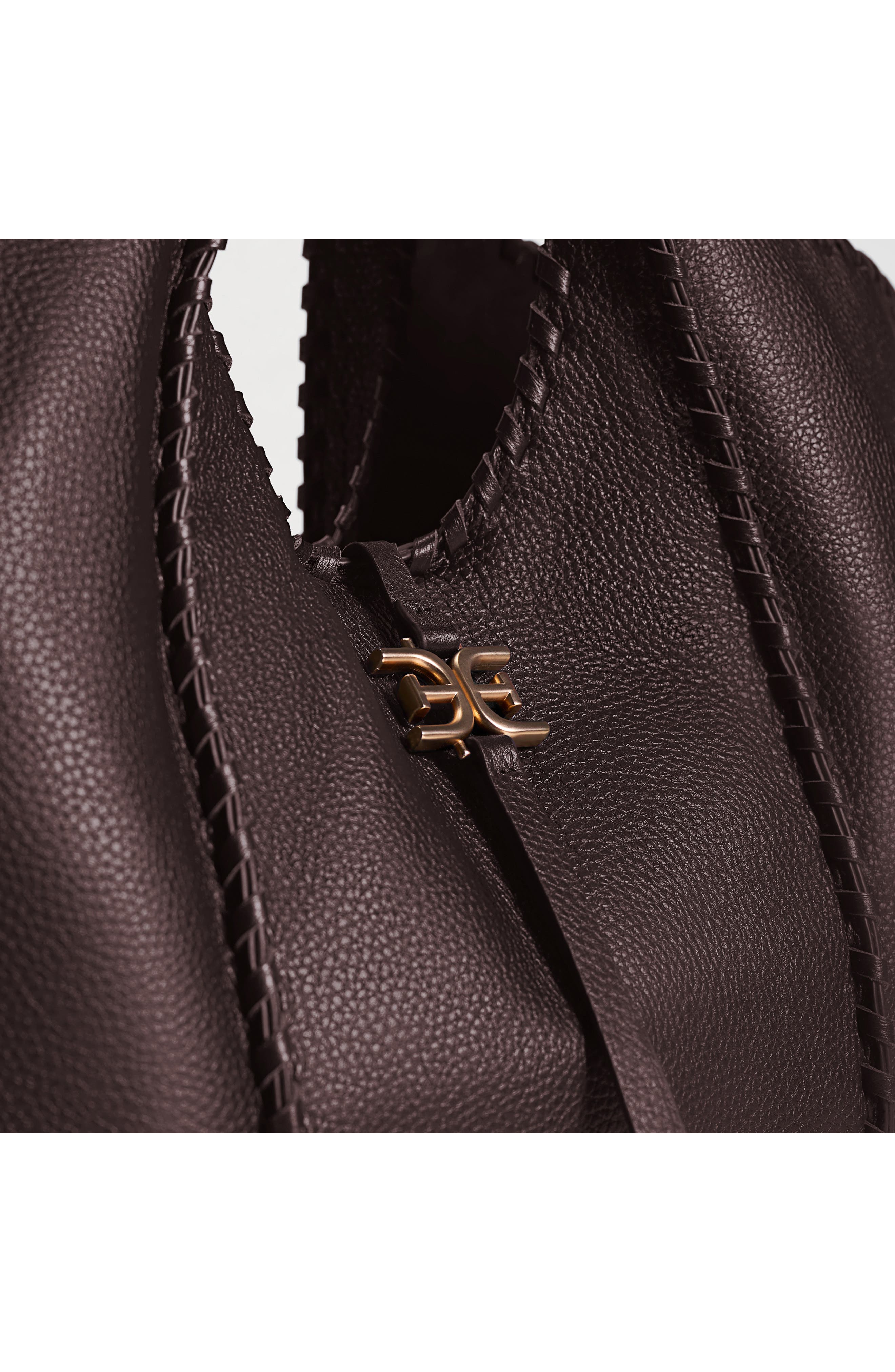 Sam Edelman Sylvia Whipstitched Expandable Tobo Bag, Alternate, color, Dark Brown