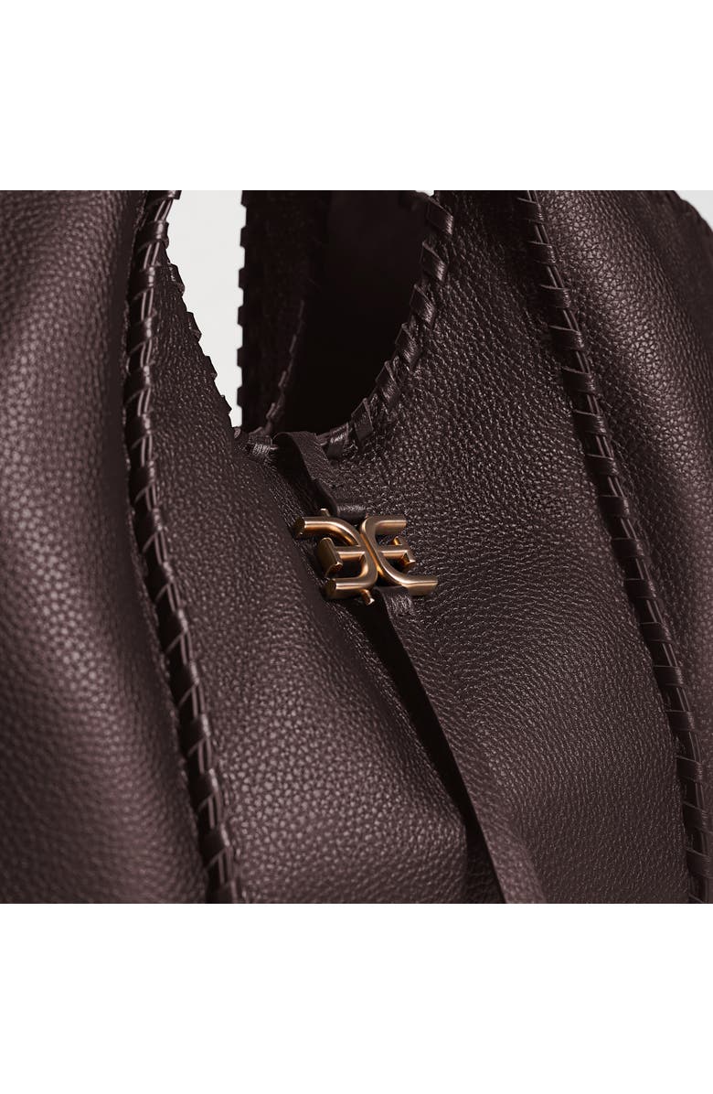 Sam Edelman Sylvia Whipstitched Expandable Tobo Bag, Alternate, color, Dark Brown