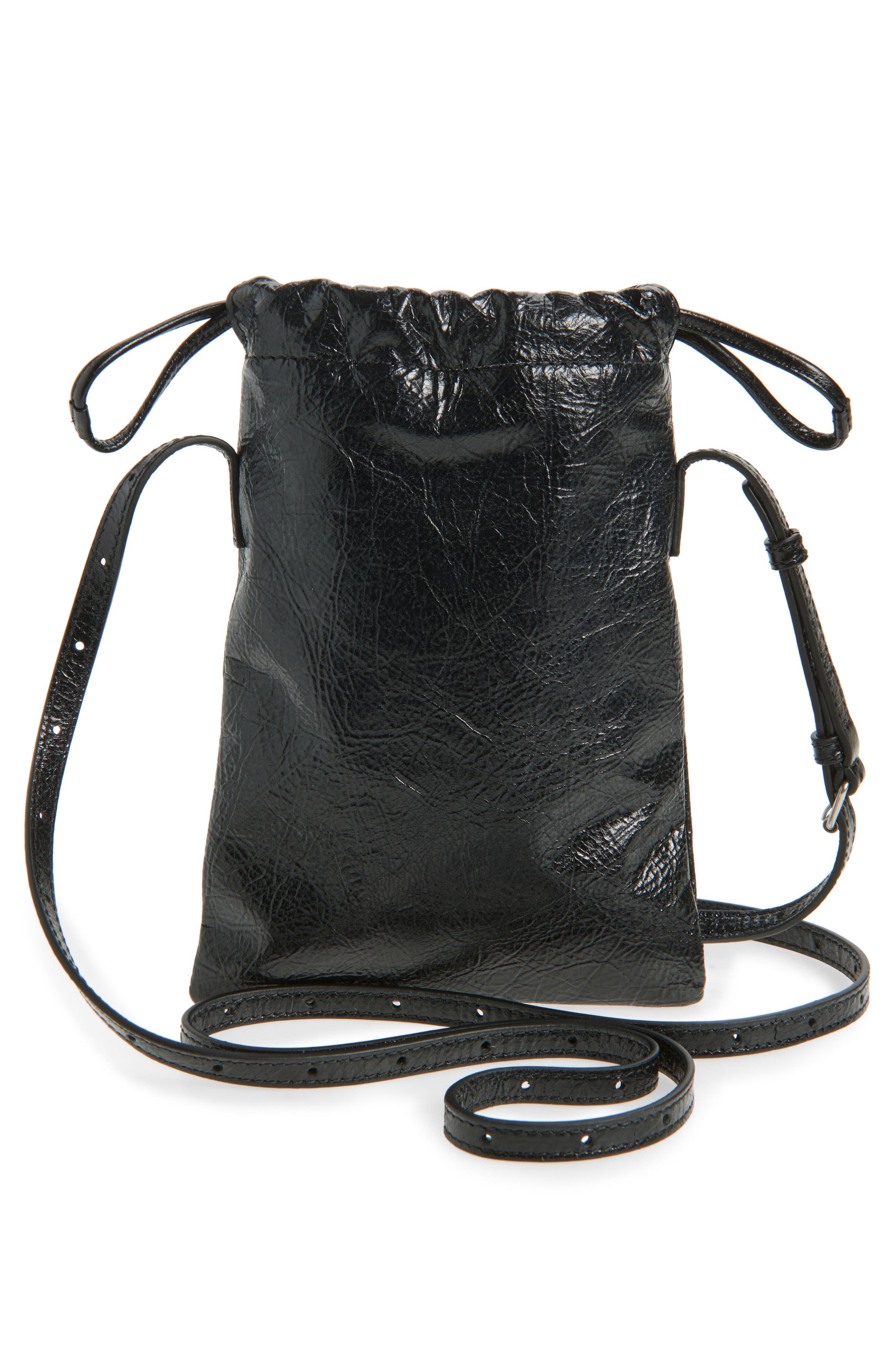 Balenciaga Shopper Phone Holder, Alternate, color, 1090 Black/ L White