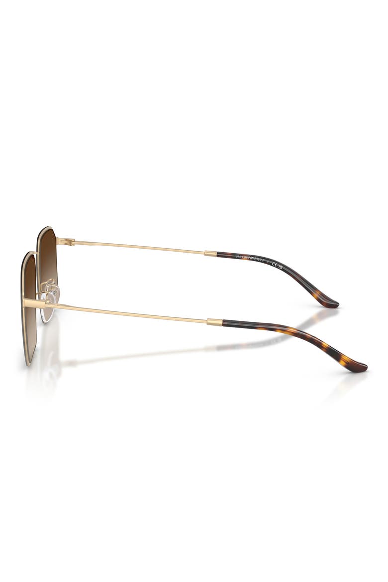 58mm Irregular Sunglasses, Alternate, color, PALE GOLD / GRADIENT BROWN