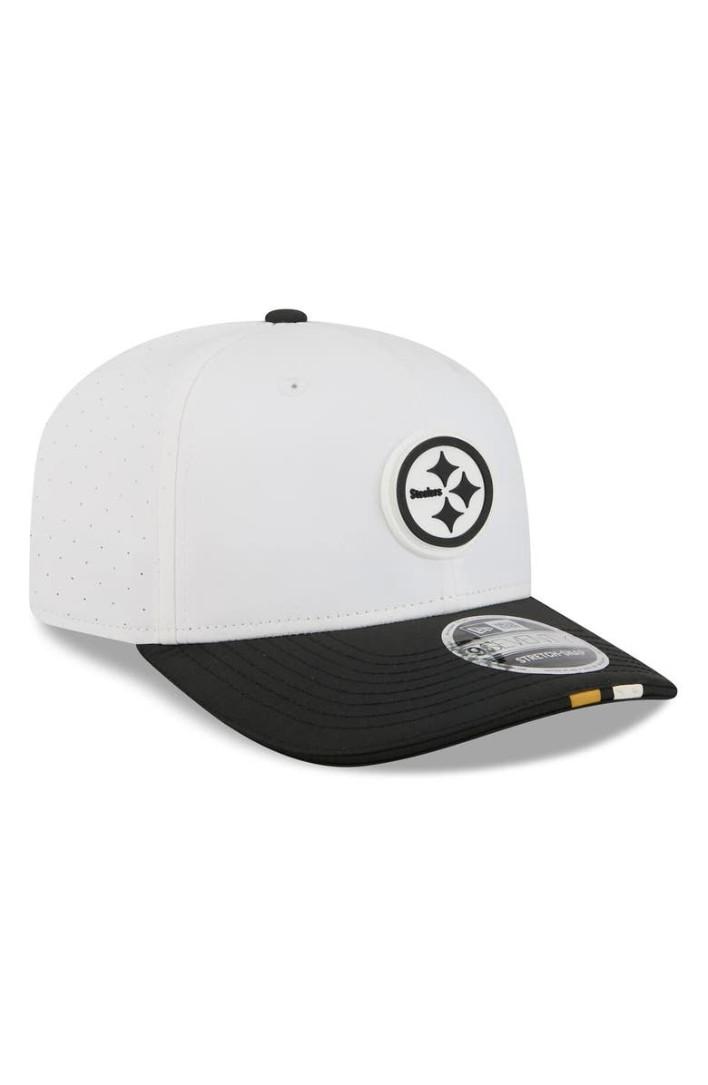 New Era Men's New Era White/Black Pittsburgh Steelers 2025 NFL Training Camp 9SEVENTY Adjustable Hat, Alternate, color, White