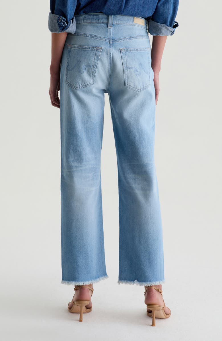 AG Brinley High Waist Fray Hem Crop Straight Leg Jeans, Alternate, color, 22 Years Amplify