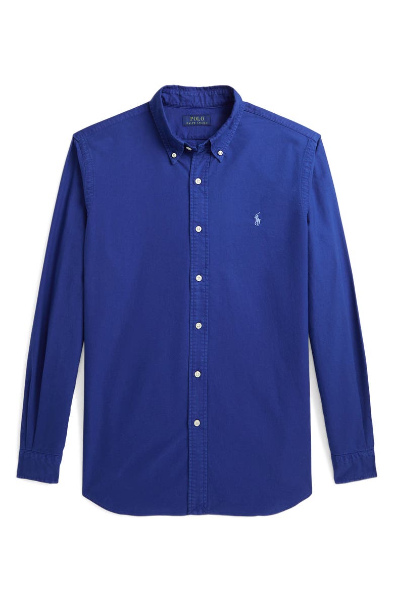 Polo Ralph Lauren Washed Pinpoint Oxford Button-Down Shirt, Main, color, 