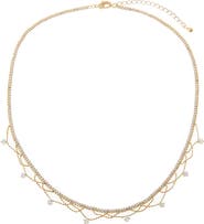 BY ADINA EDEN CZ Fringe Layer Choker Necklace