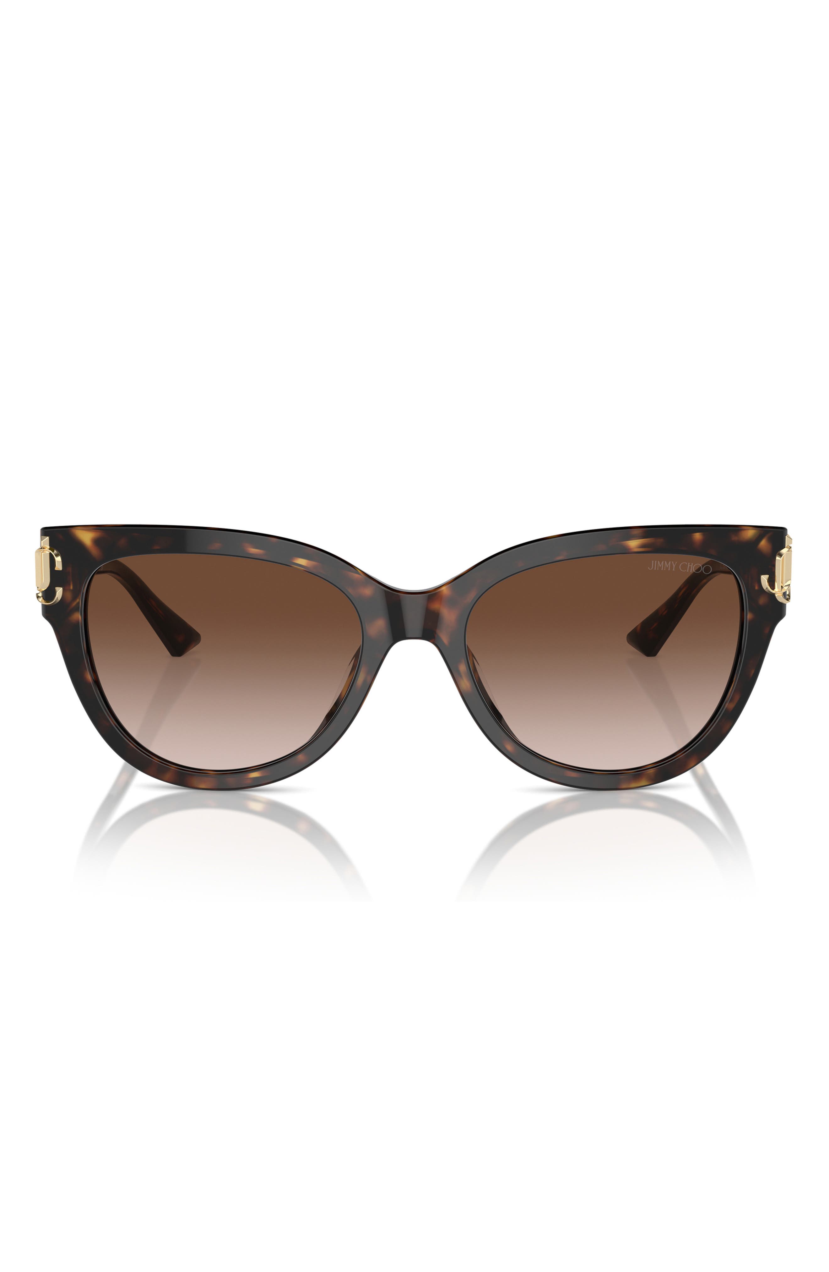 Jimmy Choo 54mm Gradient Phantos Sunglasses In Havana/gradient Brown