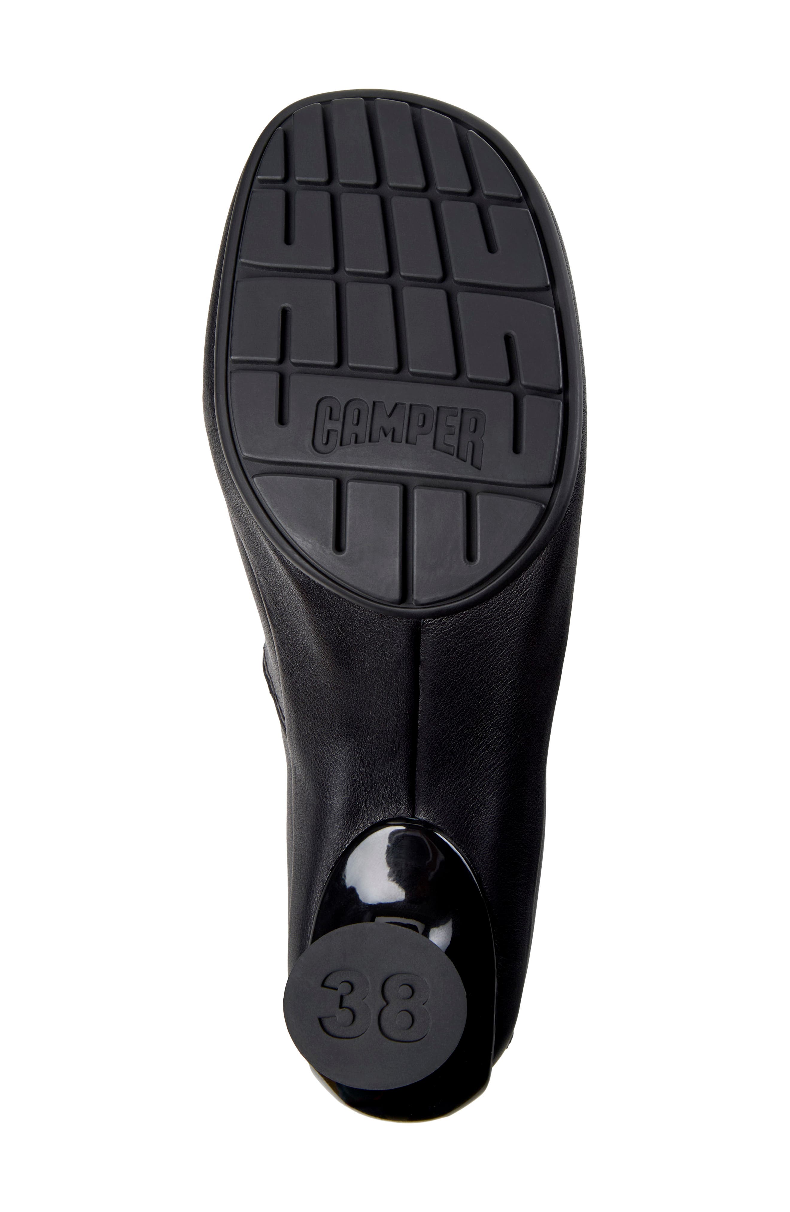 Leather Moccasin Pump, Alternate, color, BLACK