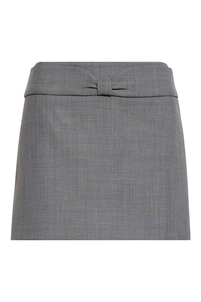 Lace Trim Pleated Skirt, Main, color, GREY