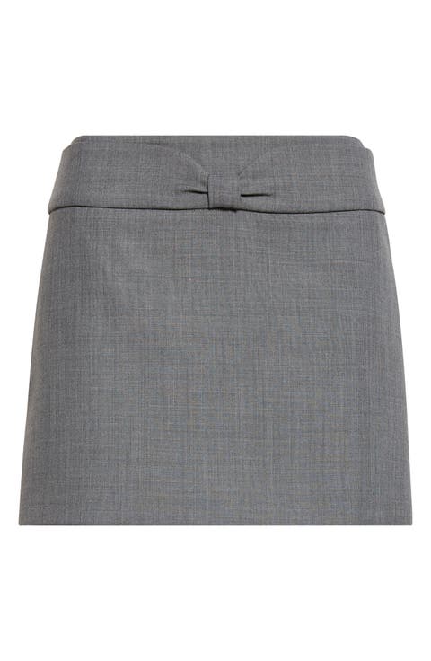Lace Trim Pleated Skirt