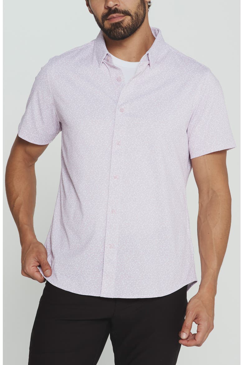 Dorian Short Sleeve Performance Shirt, Main, color, IRIS