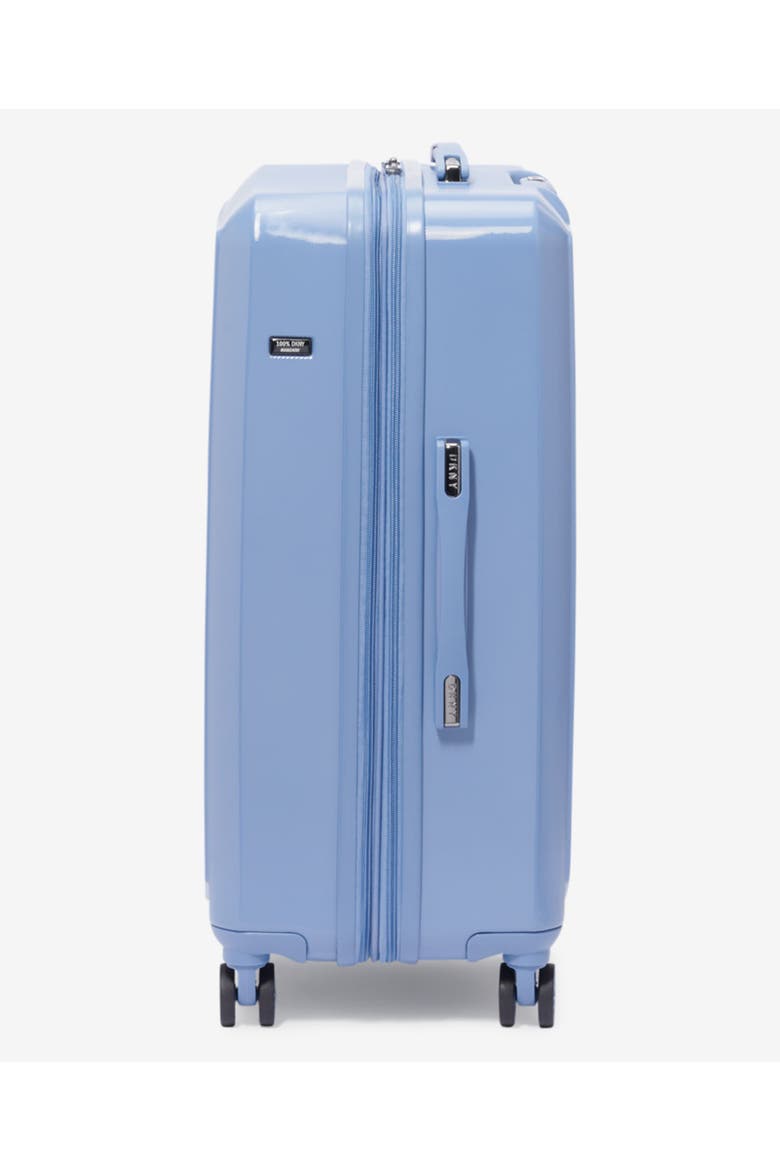 NYC 25" Upright Suitcase, Alternate, color, Blue Suede