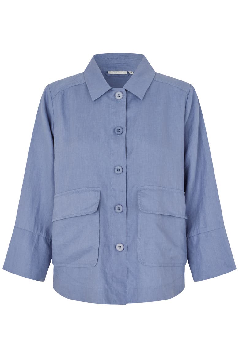 MaJurelle Linen Overshirt, Alternate, color, Stonewash