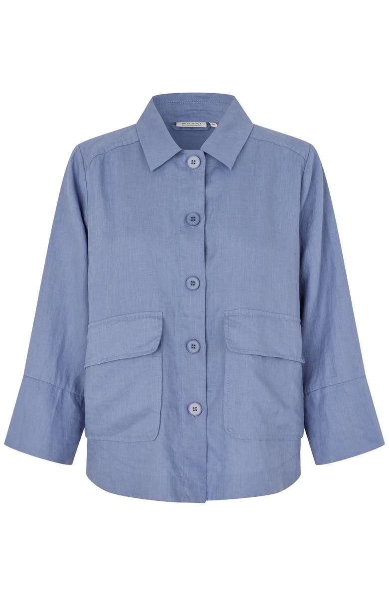 Masai Copenhagen MaJurelle Linen Overshirt, Alternate, color, Stonewash