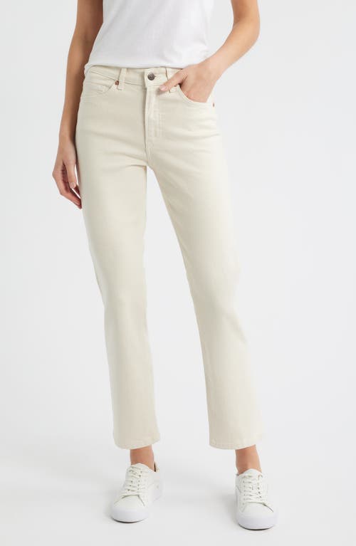 Mavi Jeans New York High Waist Straight Leg Crop Jeans In White
