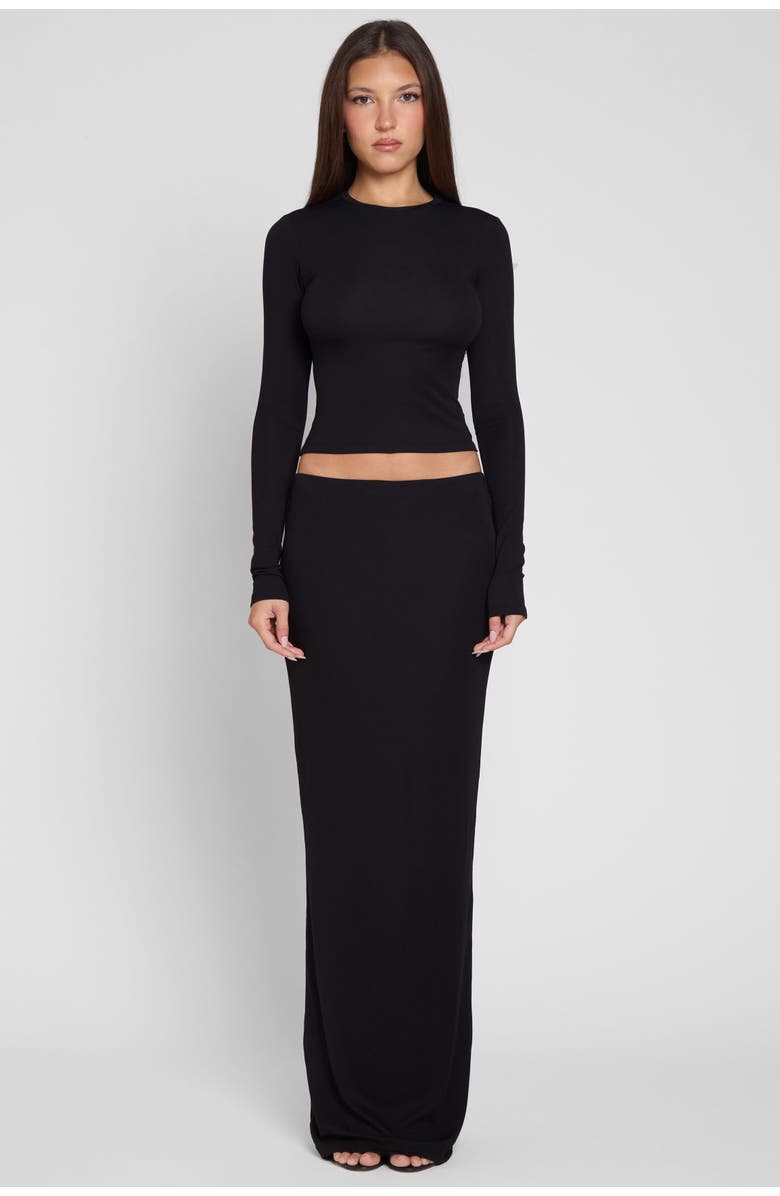 LEAU Everyday Jersey Long Sleeve Top, Alternate, color, Black