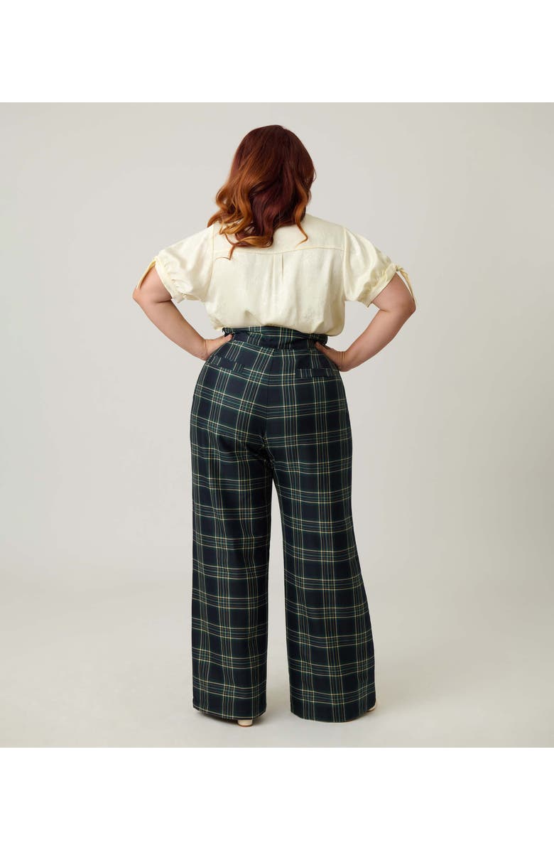 Unique Vintage Plus Size 1940s Ginger Wide Leg Pants, Alternate, color, Green