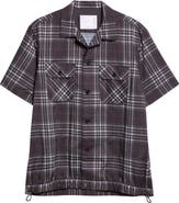 Sacai Plaid Drawcord Hem Camp Shirt
