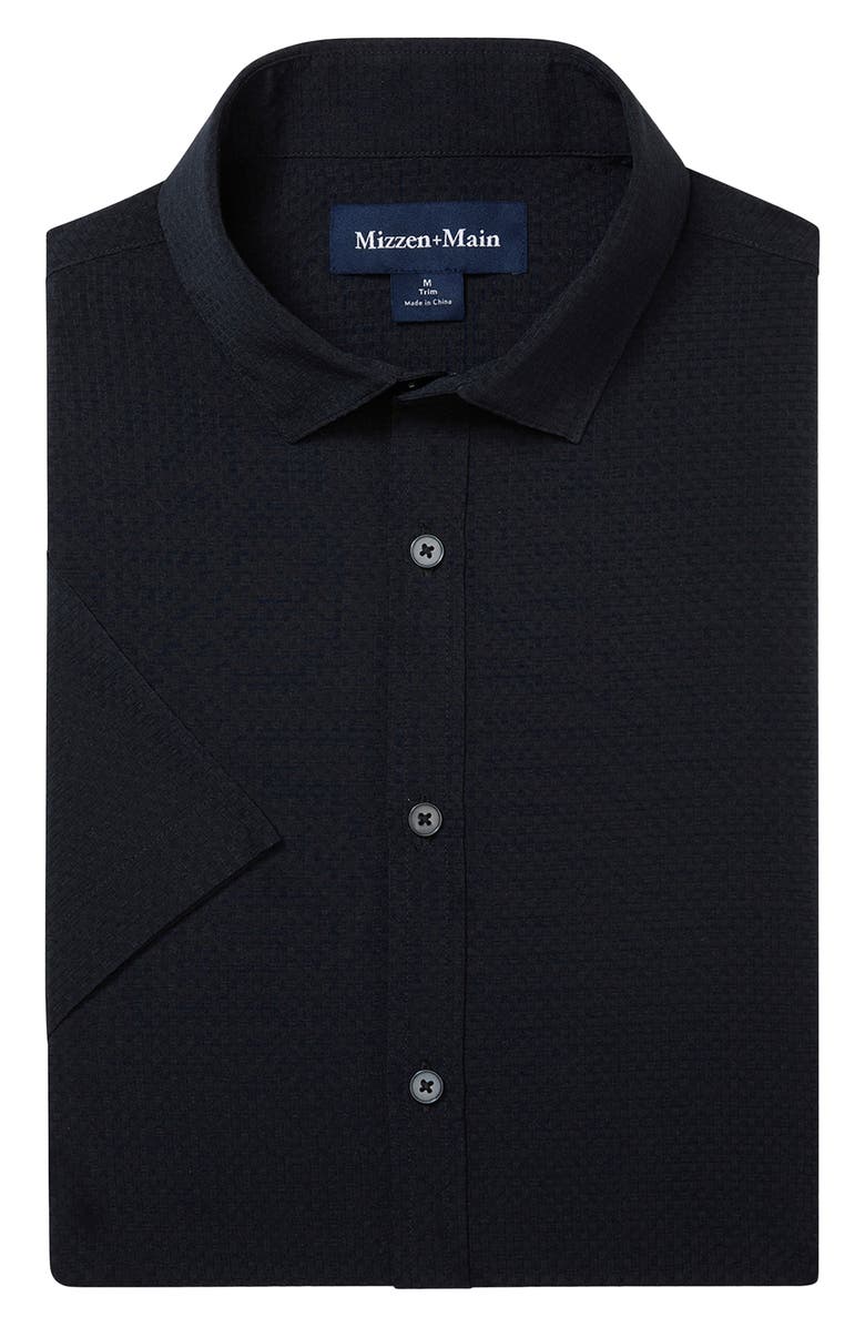 Mizzen+Main Porter Trim Fit Short Sleeve Performance Button-Up Shirt, Alternate, color, 