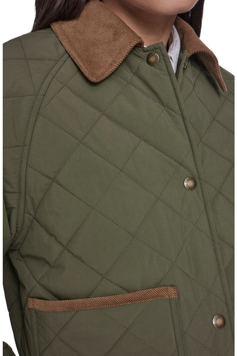 Quilted Barn Jacket, Alternate, color, OLIVE