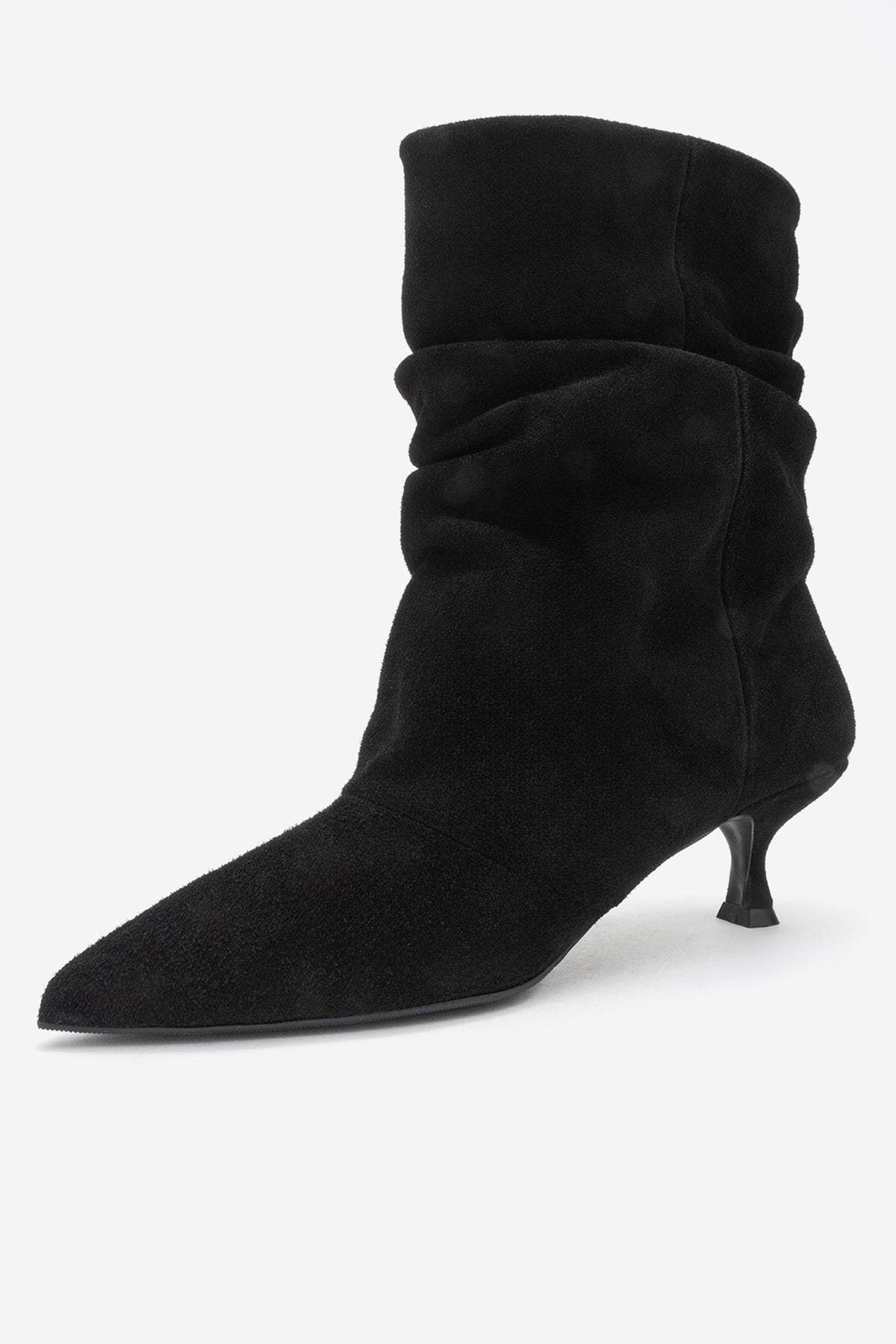 Forever & Always Shoes Balei Leather Pointed Toe Boot, Alternate, color, Black Suede