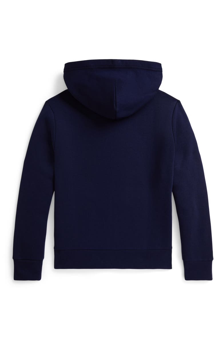Polo Ralph Lauren Kids' Athletic Embroidered Fleece Zip-Up Hoodie, Alternate, color, Newport Navy
