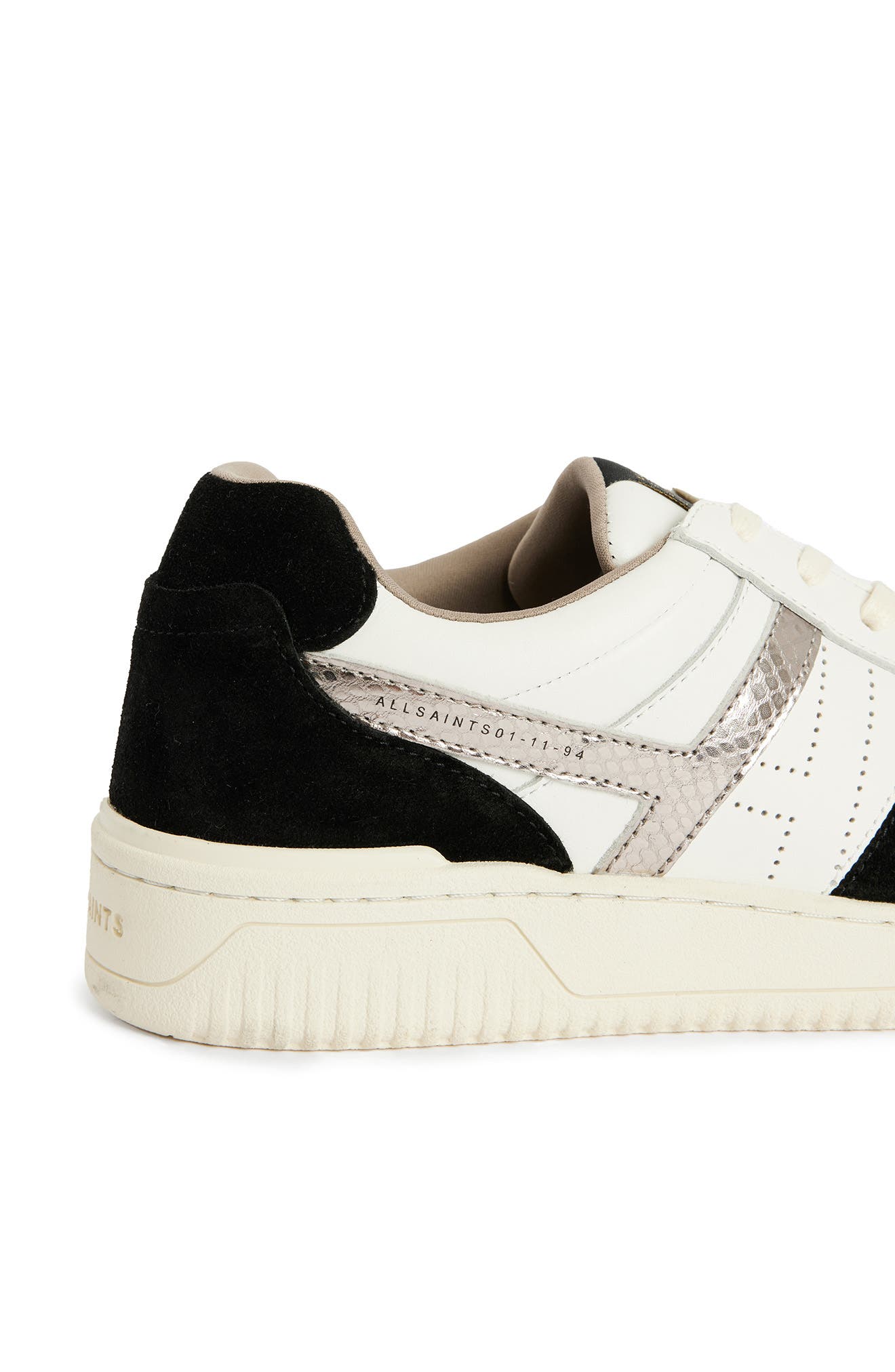 Vix Low Top Sneaker, Alternate, color, WHITE/ BLACK/ GUNMETAL