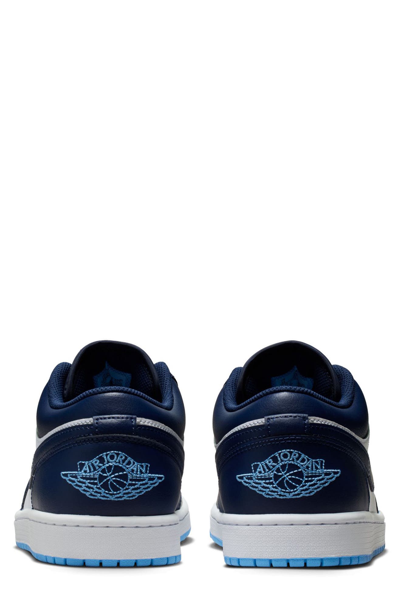 Air Jordan 1 Low Basketball Sneaker, Alternate, color, 404 MNNAVY/UNVBLU