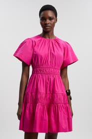 Karen Millen Shirred Tiered Mini Dress