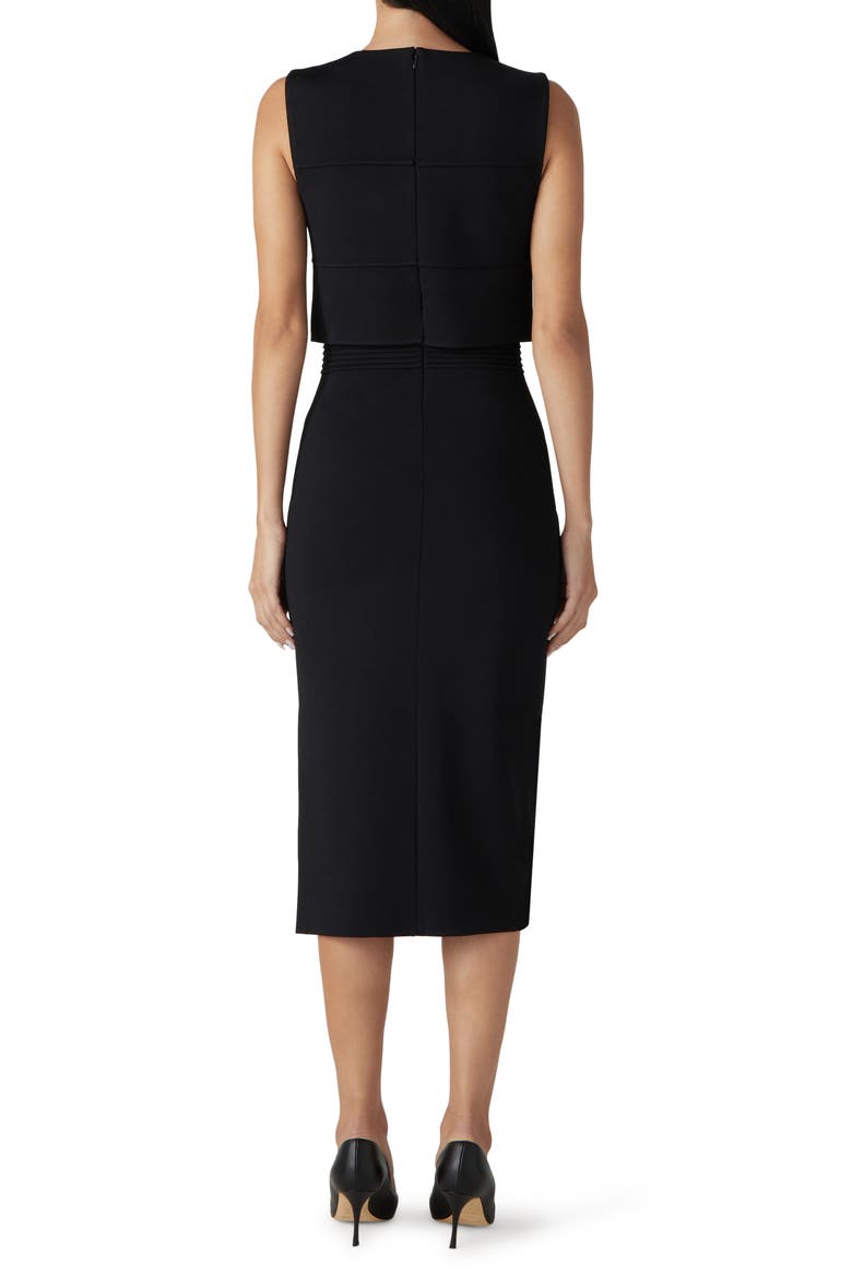 Sleeveless Milano Ottoman Knit Dress, Alternate, color, BLACK