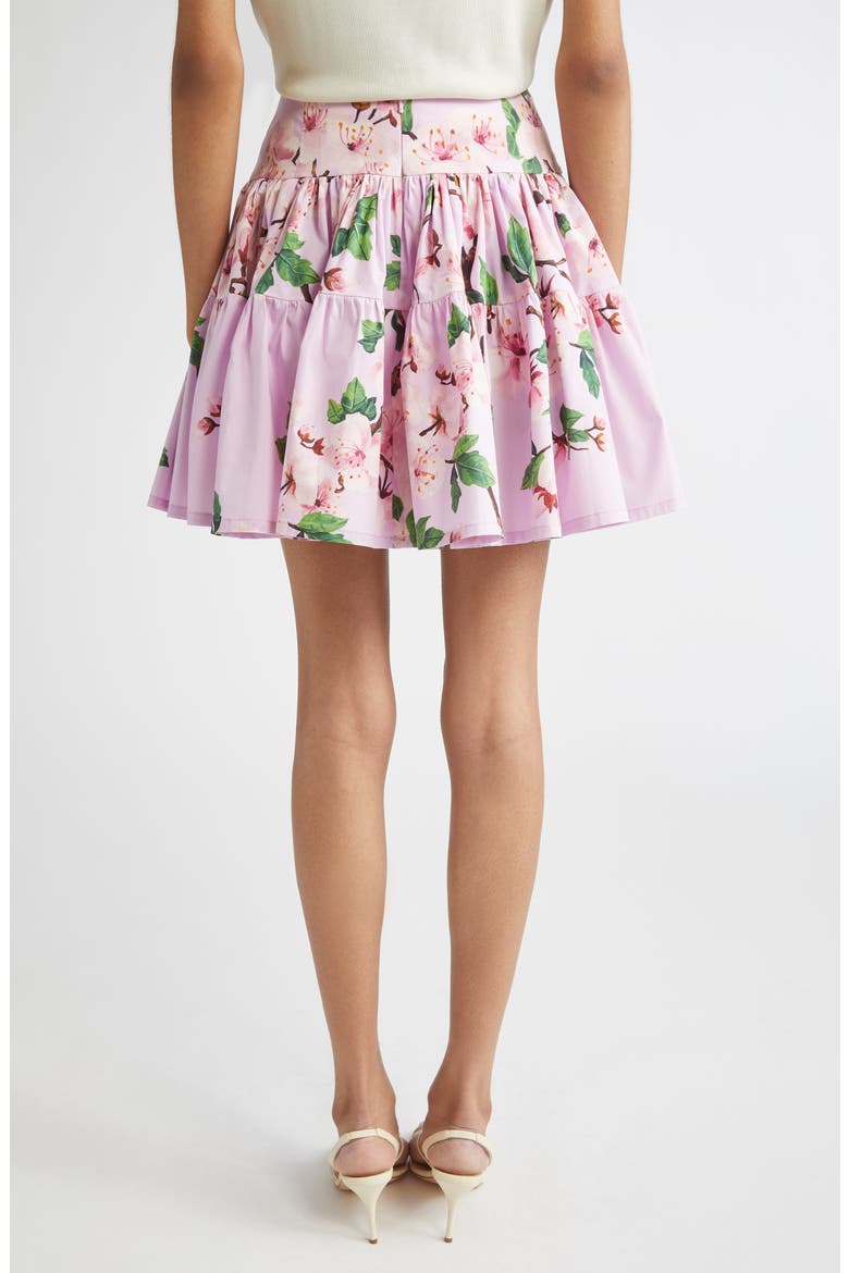 Cherry Blossom Poplin Miniskirt, Alternate, color, PINK/ LILY