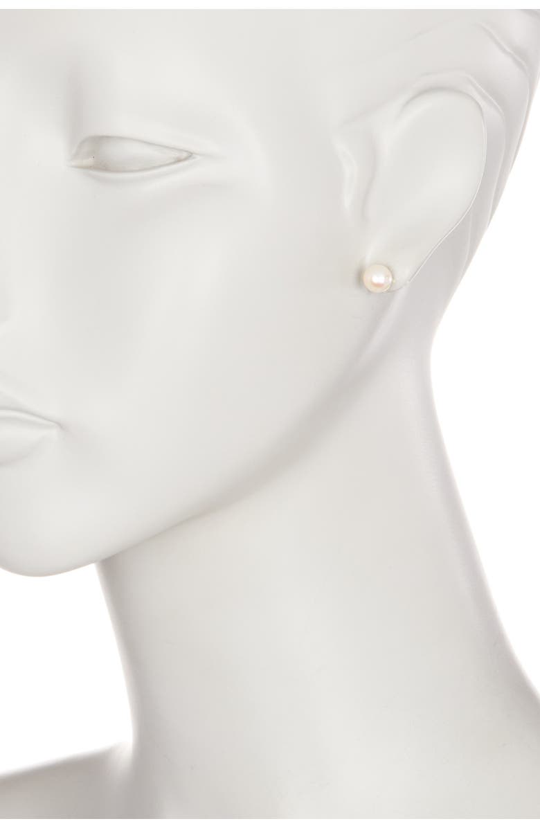 SPLENDID PEARLS 14K Yellow Gold 7-8mm White Cultured Freshwater Pearl Stud Earrings, Alternate, color, 