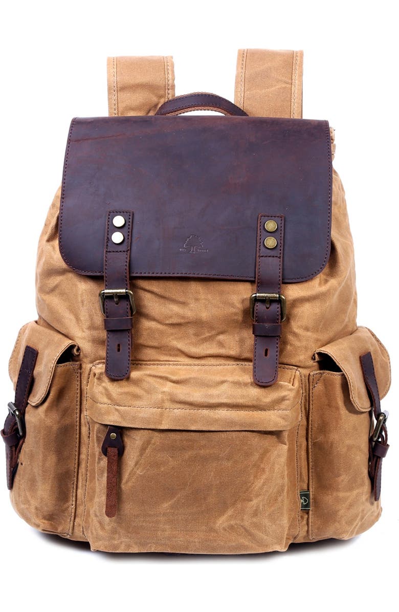 THE SAME DIRECTION Stone Creek Waxed Canvas Backpack, Alternate, color,