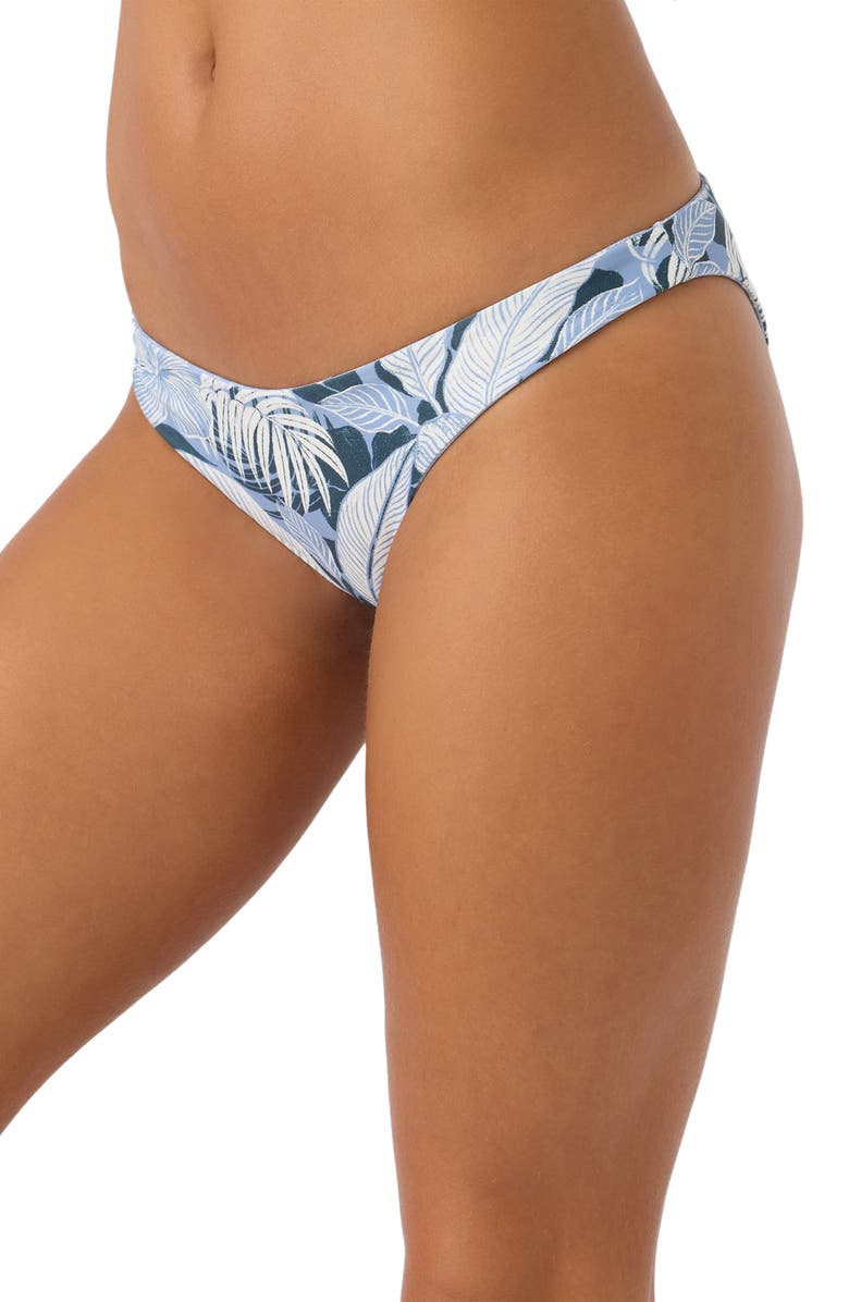 O'Neill Palmetto Floral Stripe Rockley Bikini Bottoms, Alternate, color, Multi Colored