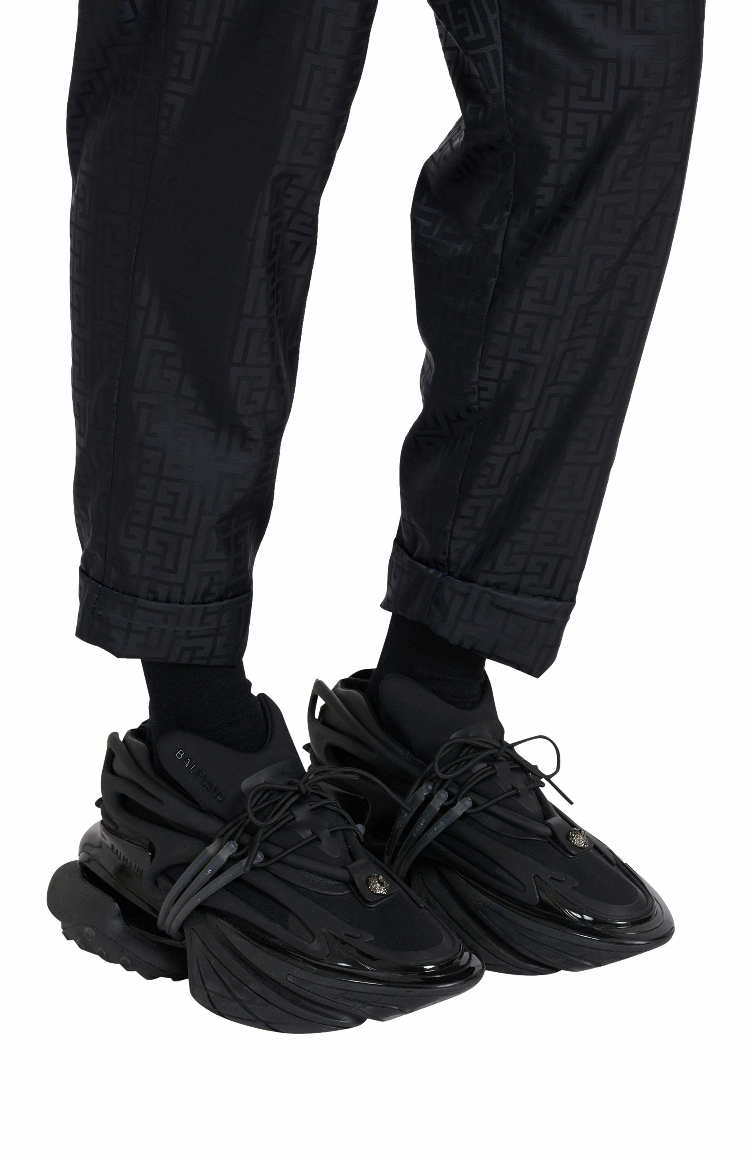 Leather Unicorn Low-Top Sneakers, Alternate, color, Black