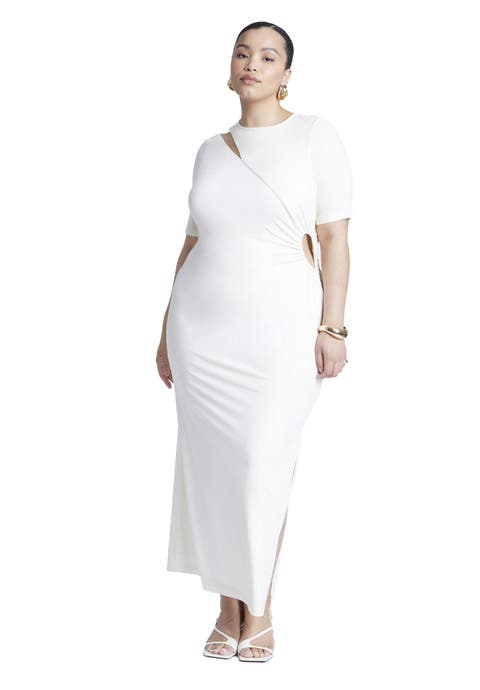 Cutout Detail Knit Maxi Dress