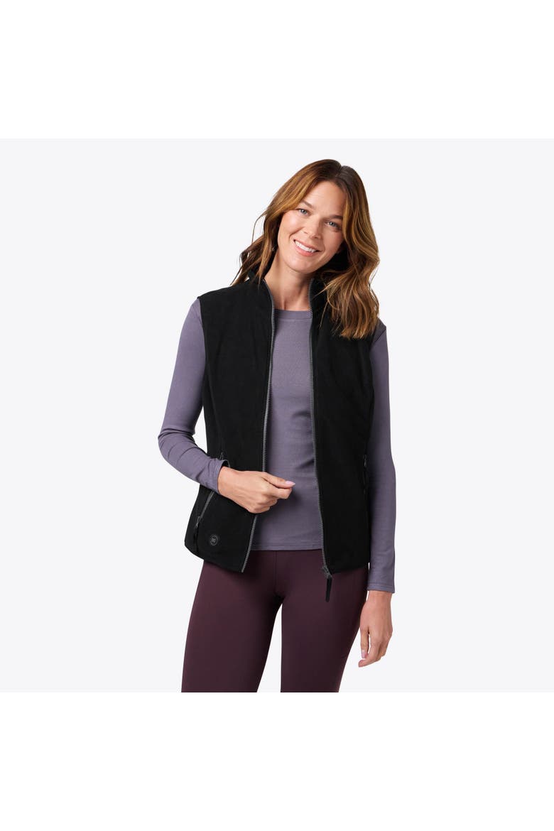 Trek Heated Fleece Vest, Alternate, color, Black