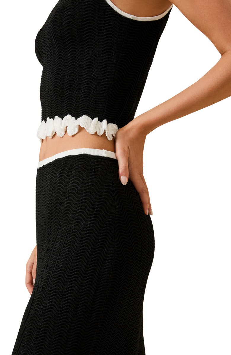 Solid & Striped The Diana Midi Sweater Skirt, Alternate, color, Noir