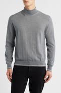 Canali Mock Neck Wool & Silk Blend Sweater