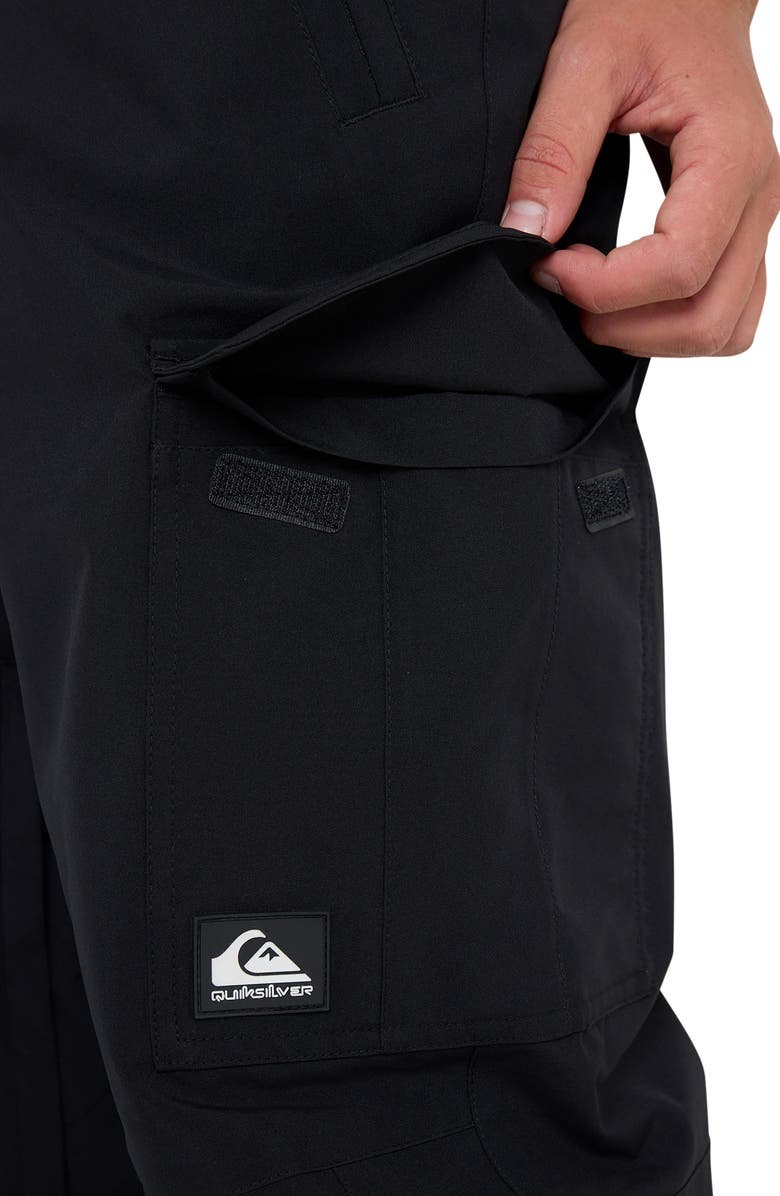 Quiksilver Porter Waterproof Snow Pants, Alternate, color, Black