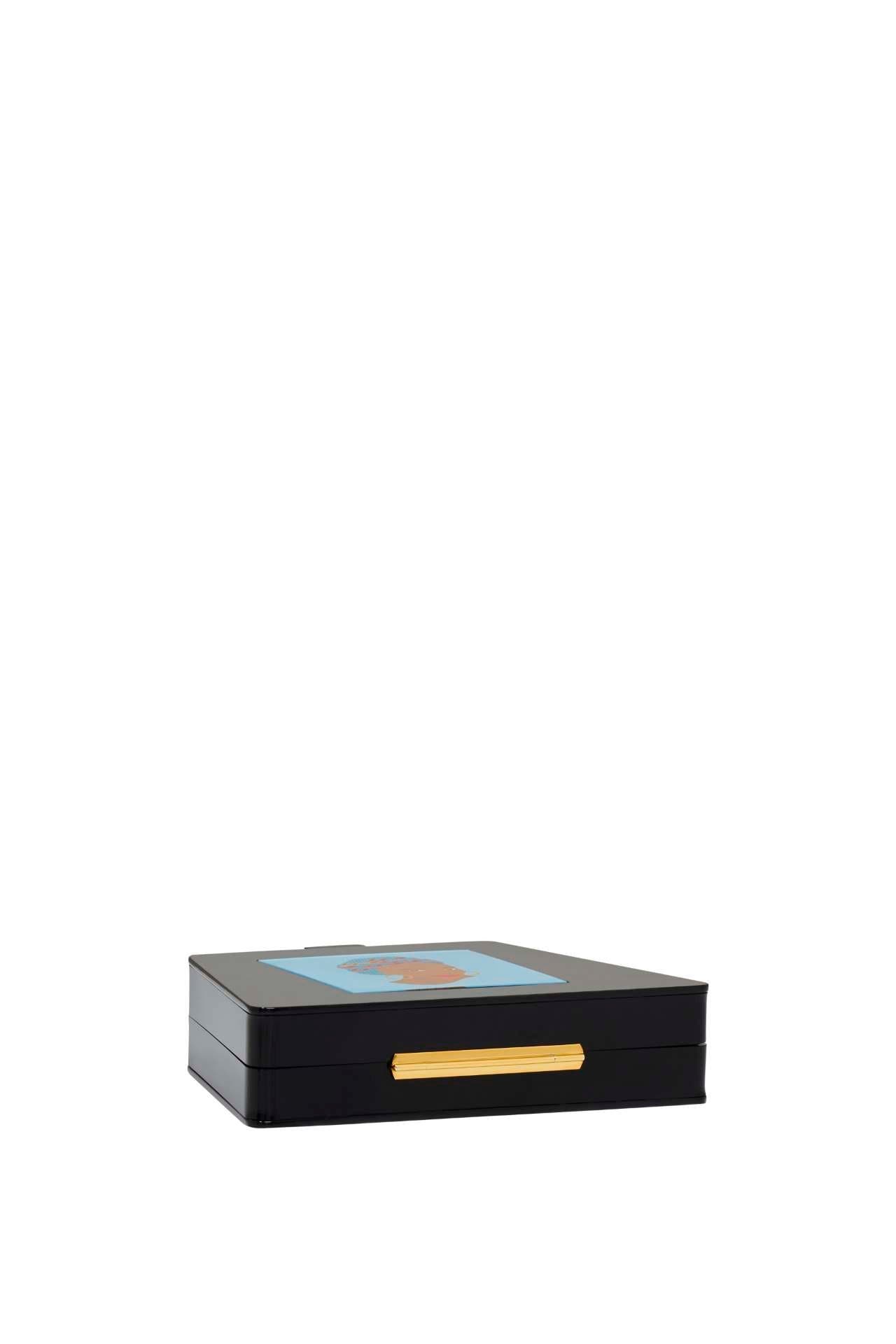 LarAllan Molly Acrylic Triangular Box Cocktail Clutch w/strap, Alternate, color, Black