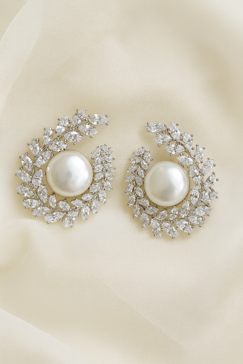 Perla pearl statement earrings, Alternate, color, pearl