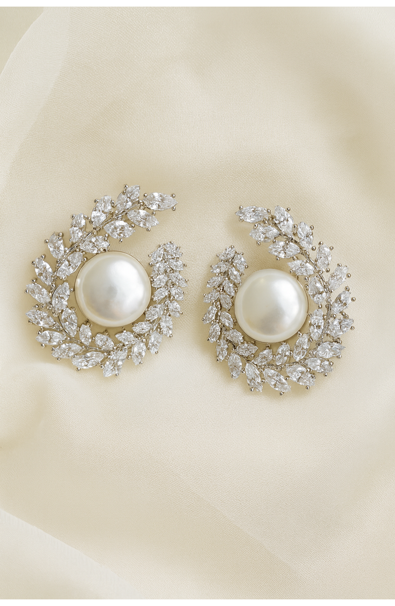 Gemma Azzurro Perla pearl statement earrings, Alternate, color, Pearl