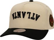 Mitchell & Ness Men's Mitchell & Ness Cream/Black Atlanta United FC Upside Down Pro Pinch Snapback Hat