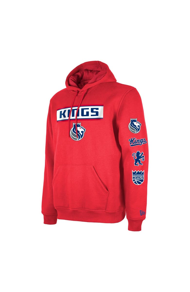 New Era Men's New Era Red Sacramento Kings 2023/24 City Edition Big & Tall Pullover Hoodie, Alternate, color, 